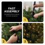 Christabelle 2.3m 7.5ft Grand Sierra Christmas Tree Pre Lit Multi Function LED Memory Wire Artificial Indoor Xmas Decor thumbnail 6