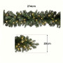 Christabelle 2.74m Highland Pine Christmas Garland Pre Lit Warm White LED Mantel Staircase Xmas Decoration Home thumbnail 4