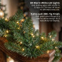 Christabelle 2.74m Highland Pine Christmas Garland Pre Lit Warm White LED Mantel Staircase Xmas Decoration Home thumbnail 5