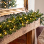 Christabelle 2.74m Highland Pine Christmas Garland Pre Lit Warm White LED Mantel Staircase Xmas Decoration Home thumbnail 6