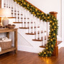 Christabelle 2.74m Highland Pine Christmas Garland Pre Lit Warm White LED Mantel Staircase Xmas Decoration Home thumbnail 7