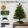 Christabelle 61cm 2ft Highland Pine Christmas Tree Pre Lit Warm White LED Timer Tabletop Artificial Indoor Xmas Decor thumbnail 11