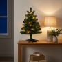 Christabelle 61cm 2ft Highland Pine Christmas Tree Pre Lit Warm White LED Timer Tabletop Artificial Indoor Xmas Decor thumbnail 9