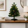 Christabelle 61cm 2ft Highland Pine Christmas Tree Pre Lit Warm White LED Timer Tabletop Artificial Indoor Xmas Decor thumbnail 10