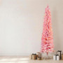 Christabelle 1.8m 6ft Pink Fairy Floss Christmas Tree Pre Lit RGB LED Flocked Slim Artificial Indoor Xmas Decor Home thumbnail 5