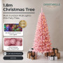 Christabelle 1.8m 6ft Pink Fairy Floss Christmas Tree Pre Lit RGB LED Flocked Slim Artificial Indoor Xmas Decor Home thumbnail 15