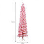 Christabelle 1.8m 6ft Pink Fairy Floss Christmas Tree Pre Lit RGB LED Flocked Slim Artificial Indoor Xmas Decor Home thumbnail 2