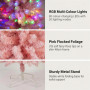 Christabelle 1.8m 6ft Pink Fairy Floss Christmas Tree Pre Lit RGB LED Flocked Slim Artificial Indoor Xmas Decor Home thumbnail 7