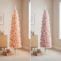 Christabelle 1.8m 6ft Pink Fairy Floss Christmas Tree Pre Lit RGB LED Flocked Slim Artificial Indoor Xmas Decor Home thumbnail 9