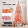 Christabelle 1.8m 6ft Pink Ombre Christmas Tree Pre Lit Warm White LED Foliage Artificial Indoor Xmas Decor Home thumbnail 14