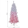 Christabelle 1.8m 6ft Pink Ombre Christmas Tree Pre Lit Warm White LED Foliage Artificial Indoor Xmas Decor Home thumbnail 2