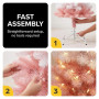 Christabelle 1.8m 6ft Pink Ombre Christmas Tree Pre Lit Warm White LED Foliage Artificial Indoor Xmas Decor Home thumbnail 7