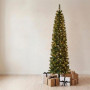 Christabelle 1.8m 6ft Pencil Pine Christmas Tree Pre Lit Multi Function LED Slim Artificial Indoor Xmas Decor Home thumbnail 4