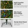 Christabelle 1.8m 6ft Pencil Pine Christmas Tree Pre Lit Multi Function LED Slim Artificial Indoor Xmas Decor Home thumbnail 6