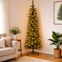 Christabelle 1.8m 6ft Pencil Pine Christmas Tree Pre Lit Multi Function LED Slim Artificial Indoor Xmas Decor Home thumbnail 13
