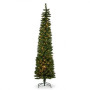 Christabelle 2.3m 7.5ft Pencil Pine Christmas Tree Pre Lit Multi Function LED Slim Artificial Indoor Xmas Decor Home thumbnail 1
