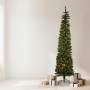 Christabelle 2.3m 7.5ft Pencil Pine Christmas Tree Pre Lit Multi Function LED Slim Artificial Indoor Xmas Decor Home thumbnail 4