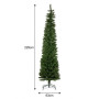 Christabelle 2.3m 7.5ft Pencil Pine Christmas Tree Pre Lit Multi Function LED Slim Artificial Indoor Xmas Decor Home thumbnail 2