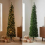 Christabelle 2.3m 7.5ft Pencil Pine Christmas Tree Pre Lit Multi Function LED Slim Artificial Indoor Xmas Decor Home thumbnail 8