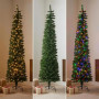 Christabelle 2.3m 7.5ft Pencil Pine Christmas Tree Pre Lit Multi Function LED Slim Artificial Indoor Xmas Decor Home thumbnail 9