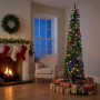 Christabelle 2.3m 7.5ft Pencil Pine Christmas Tree Pre Lit Multi Function LED Slim Artificial Indoor Xmas Decor Home thumbnail 10