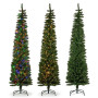 Christabelle 2.3m 7.5ft Pencil Pine Christmas Tree Pre Lit Multi Function LED Slim Artificial Indoor Xmas Decor Home thumbnail 12