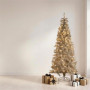 Christabelle 2.1m 7ft Silver Tinsel Christmas Tree Pre Lit Warm White LED Retro Artificial Indoor Xmas Decor Home thumbnail 4