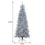 Christabelle 2.1m 7ft Silver Tinsel Christmas Tree Pre Lit Warm White LED Retro Artificial Indoor Xmas Decor Home thumbnail 2