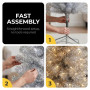 Christabelle 2.1m 7ft Silver Tinsel Christmas Tree Pre Lit Warm White LED Retro Artificial Indoor Xmas Decor Home thumbnail 7
