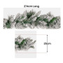 Christabelle 2.7m Snowy Christmas Garland Dorset Pine Pre-Lit with Multi-Function LED Lights Door Decoration thumbnail 3