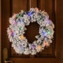 Christabelle 61cm Christmas Wreath Snowy Dorset Pine with Multi-Function LED Lights Tree Door Decoration Ornament thumbnail 7
