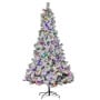 Christabelle 2.3m 7.5ft Snowy Dorset Pine Christmas Tree Pre Lit Multi Function LED Lightly Flocked Artificial Xmas Decor thumbnail 2
