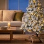 Christabelle 2.3m 7.5ft Snowy Dorset Pine Christmas Tree Pre Lit Multi Function LED Lightly Flocked Artificial Xmas Decor thumbnail 5
