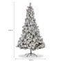 Christabelle 2.3m 7.5ft Snowy Dorset Pine Christmas Tree Pre Lit Multi Function LED Lightly Flocked Artificial Xmas Decor thumbnail 6