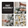 Christabelle 2.3m 7.5ft Snowy Dorset Pine Christmas Tree Pre Lit Multi Function LED Lightly Flocked Artificial Xmas Decor thumbnail 8