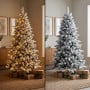 Christabelle 2.3m 7.5ft Snowy Dorset Pine Christmas Tree Pre Lit Multi Function LED Lightly Flocked Artificial Xmas Decor thumbnail 9