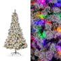 Christabelle 2.3m 7.5ft Snowy Dorset Pine Christmas Tree Pre Lit Multi Function LED Lightly Flocked Artificial Xmas Decor thumbnail 12