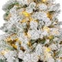 Christabelle 2.3m 7.5ft Snowy Dorset Pine Christmas Tree Pre Lit Multi Function LED Lightly Flocked Artificial Xmas Decor thumbnail 15