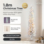 Christabelle 1.8m 6ft White Fairy Floss Christmas Tree Pre Lit RGB LED Flocked Slim 20 Modes Festive Holiday Decoration thumbnail 15