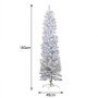 Christabelle 1.8m 6ft White Fairy Floss Christmas Tree Pre Lit RGB LED Flocked Slim 20 Modes Festive Holiday Decoration thumbnail 2