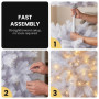 Christabelle 1.8m 6ft White Fairy Floss Christmas Tree Pre Lit RGB LED Flocked Slim 20 Modes Festive Holiday Decoration thumbnail 7