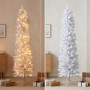 Christabelle 1.8m 6ft White Fairy Floss Christmas Tree Pre Lit RGB LED Flocked Slim 20 Modes Festive Holiday Decoration thumbnail 8