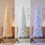 Christabelle 1.8m 6ft White Fairy Floss Christmas Tree Pre Lit RGB LED Flocked Slim 20 Modes Festive Holiday Decoration thumbnail 9