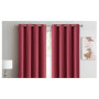 2x 100% Blockout Curtains Panels 3 Layers Eyelet Wine 240x230cm thumbnail 1