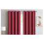 2x 100% Blockout Curtains Panels 3 Layers Eyelet Wine 140x230cm thumbnail 1