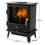Dimplex 2kW Willowbrook Opti Myst Portable Electric Stove Flame and Smoke Effect thumbnail 2