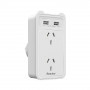 2 Outlet Surge Protected Powerboard With Dual Usb Charging Ports thumbnail 1