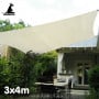 Wallaroo Waterproof 160GSM Outdoor Sun Shade Sail Canopy Cream 3 x 4m thumbnail 6