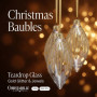 Christabelle 6 Glass Christmas Teardrop Baubles Gold Shimmer Jewels 13cm Xmas Tree Decorations Hanging Ornaments thumbnail 7