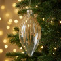 Christabelle 6 Glass Christmas Teardrop Baubles Gold Shimmer Jewels 13cm Xmas Tree Decorations Hanging Ornaments thumbnail 4